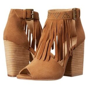 Chinese Laundry Boho Open Toe Fringe Booties